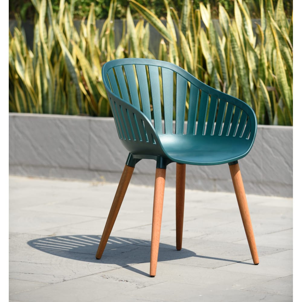 Set de 2 sillas recicladas Duraocean color verde 54x54x79cm